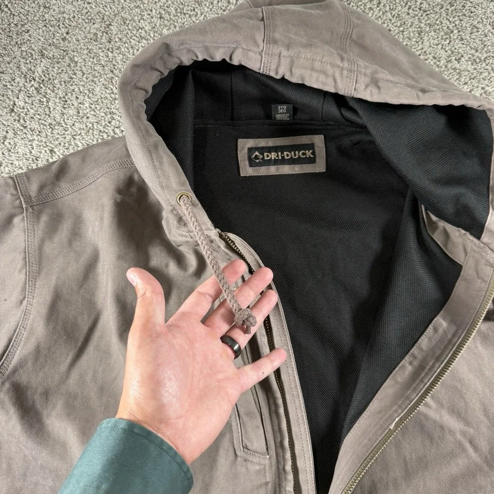 Vintage Dri Duck Crossfire Jacket Mens 3XL Canvas Heavyweight Thermal Lined Work